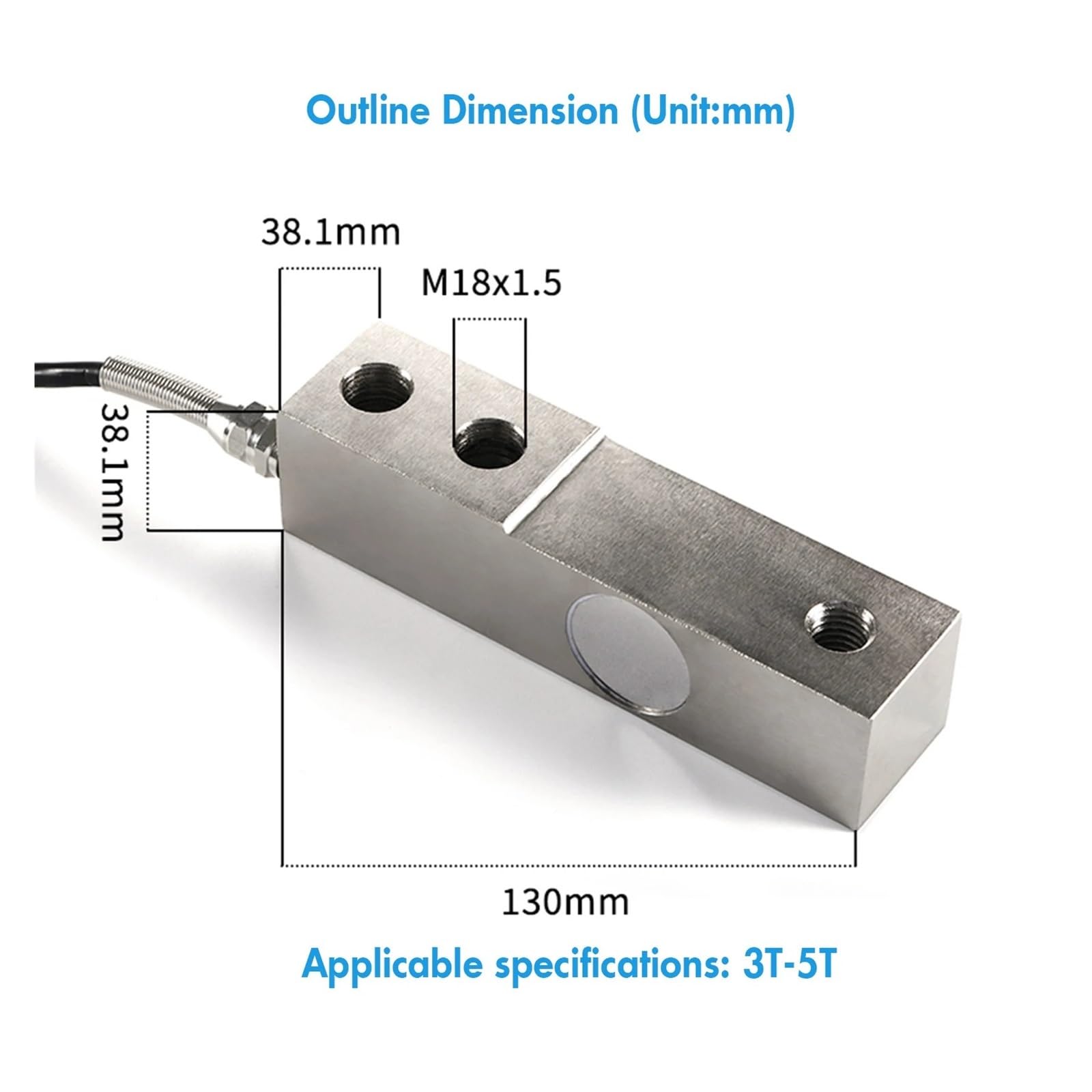 Célula de carga Sensor de celda de carga con módulo de plataforma de pesaje, báscula de cinta de pesaje de presión de puente de báscula dinamométrica(0-500KG KIT)