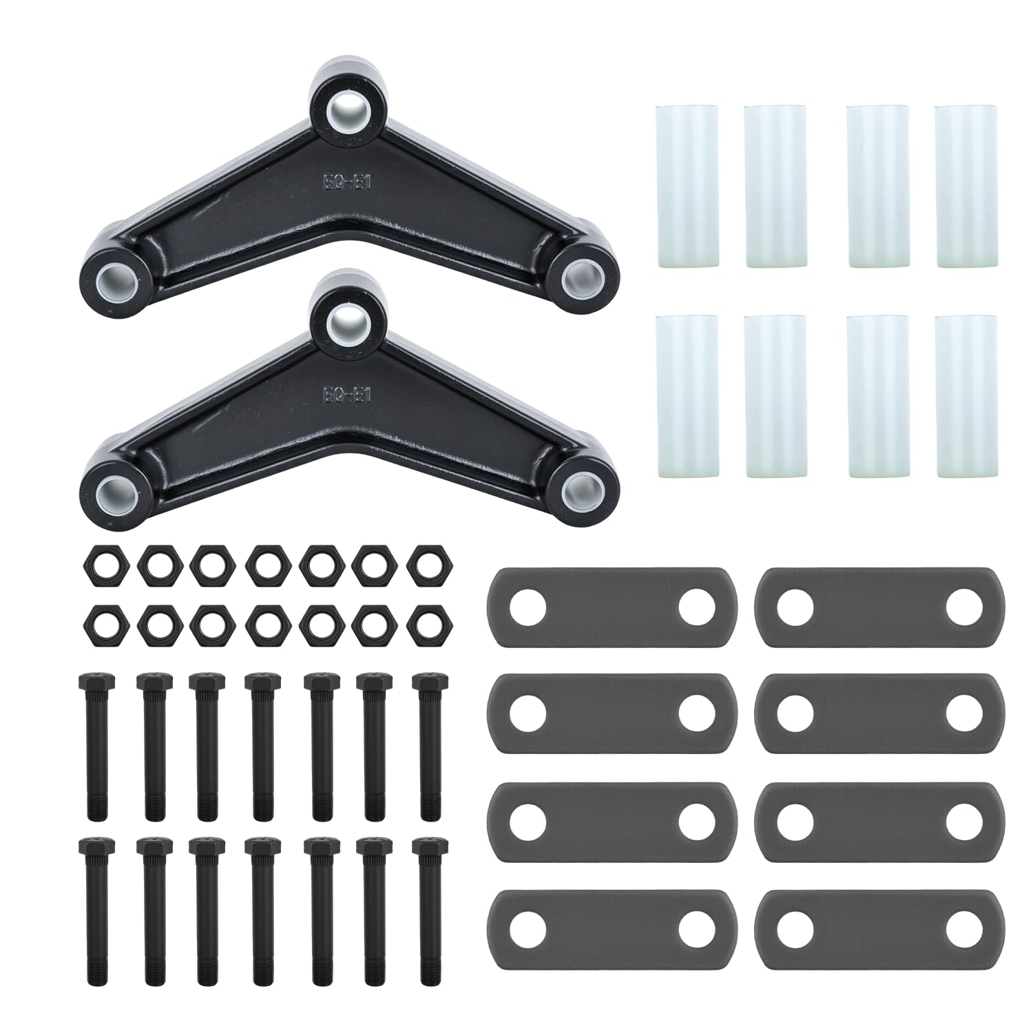 Nilight Trailer Axle Equalizer 256L Shackle Kit for Double Eye Suspension