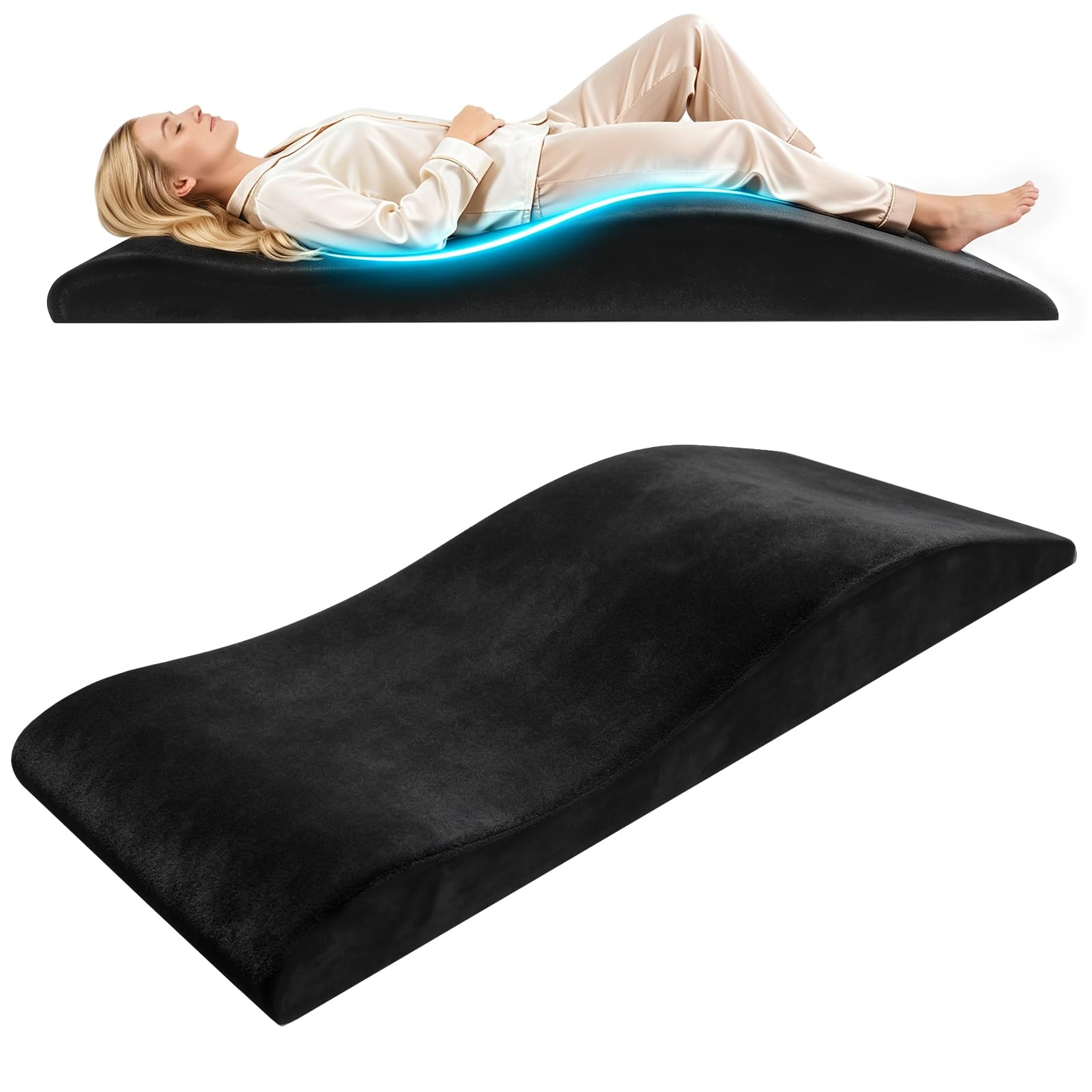 Materassino per Lettino da Massaggio 180 x 60 cm, Ergonomico, Nero