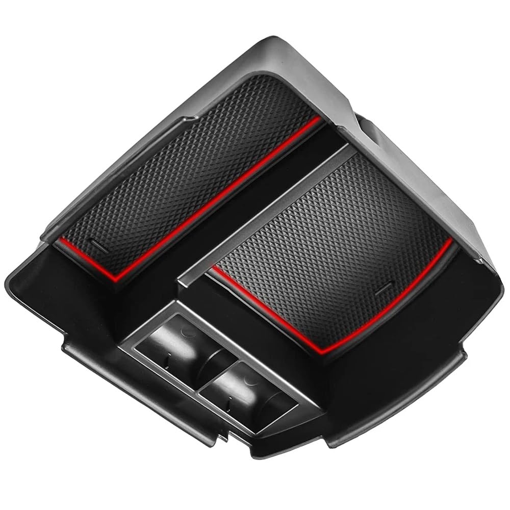 Car Console Tray Compatible With Kia For Seltos 2020 2021 2022 2023 Car Console Armrest Box Car Armrest Center Storage Box Container Armrest Storage Box(Red)
