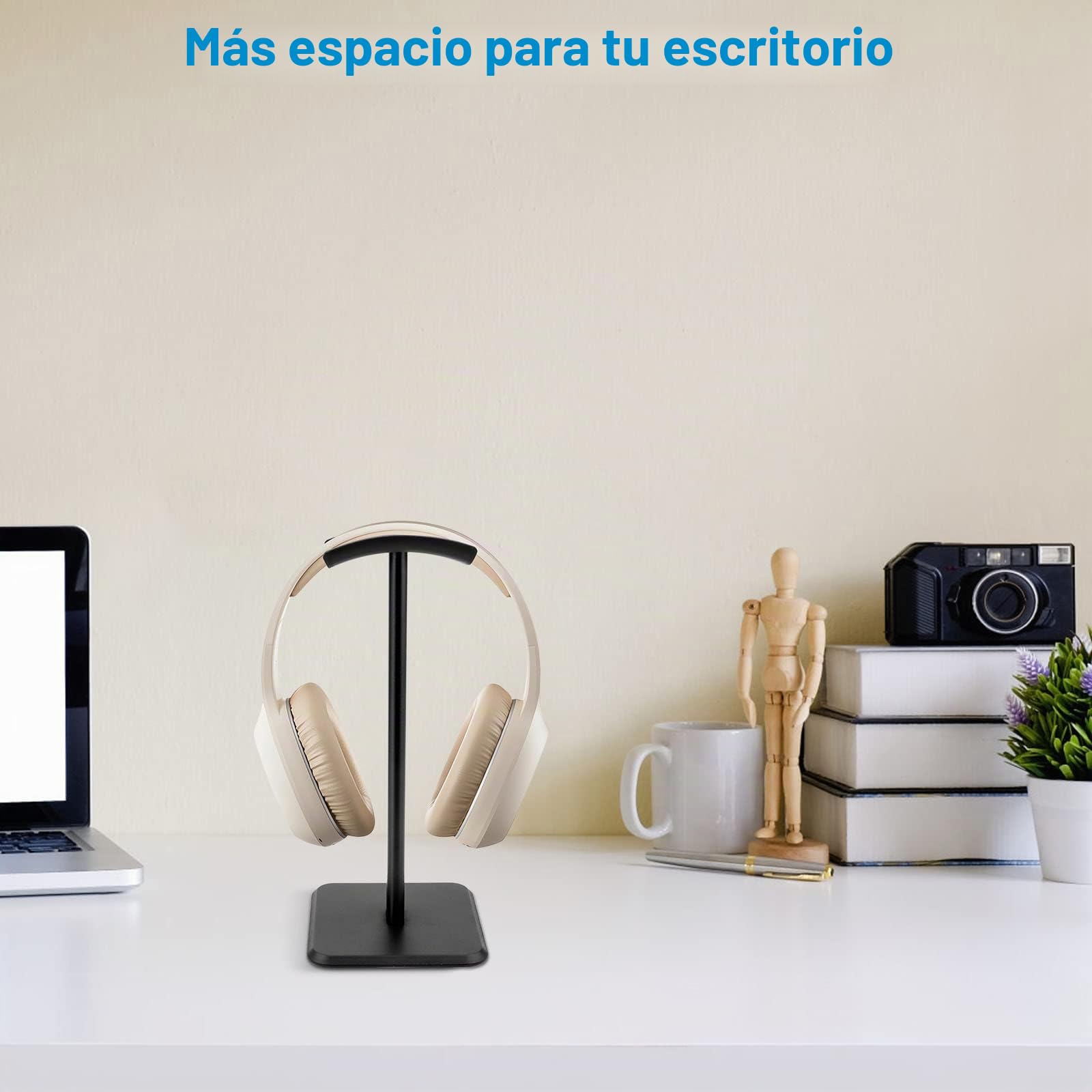 MXTIMWAN Soporte Auriculares Mesa Soporte Cascos Gaming Extraíble Headphone Stand Para Todos Los Tamaños De Auriculares Para Auriculares Adecuado Para Sobremesa | Negro