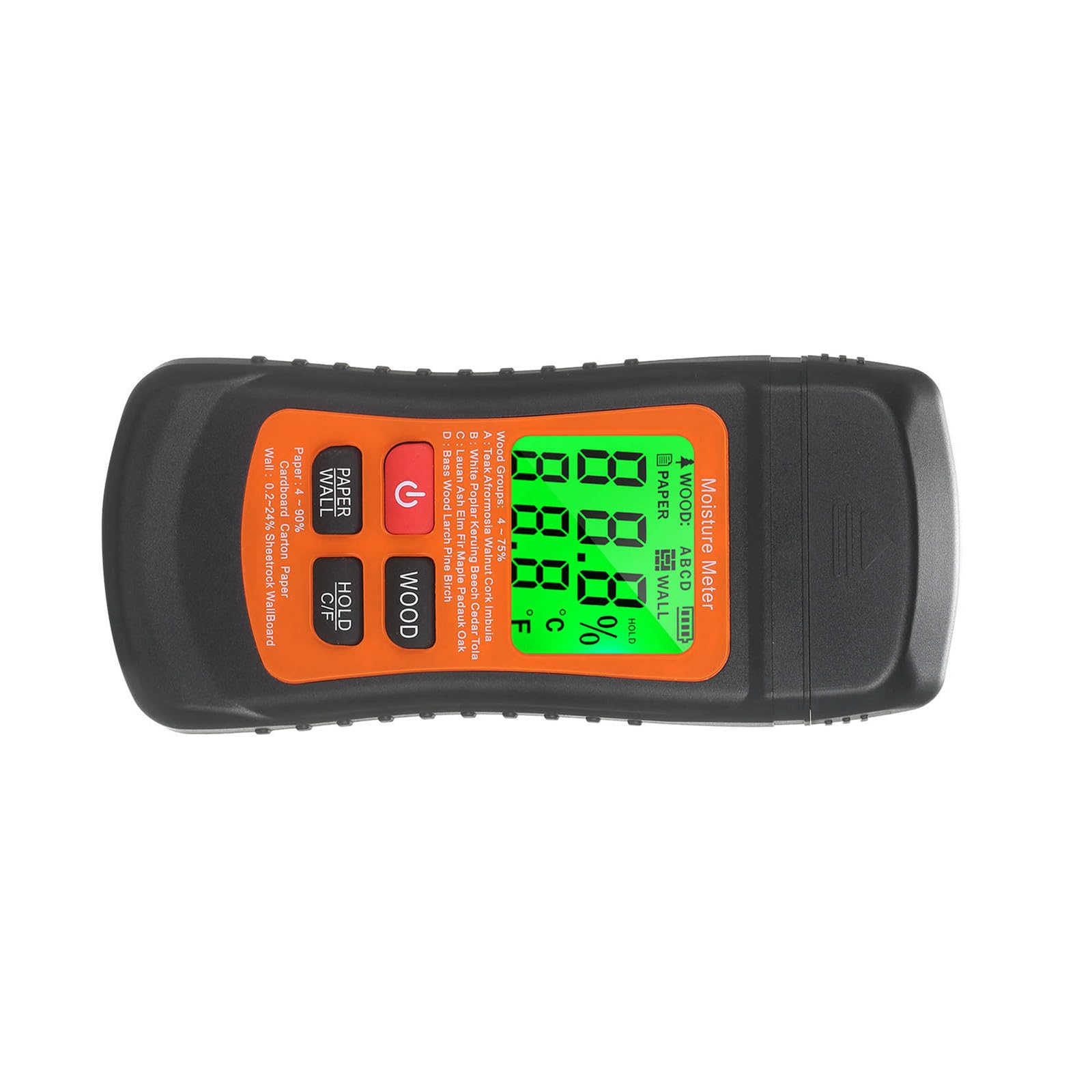 Digital Moisture Detector for Wood, Drywall and Building Materials, Large LCD Display