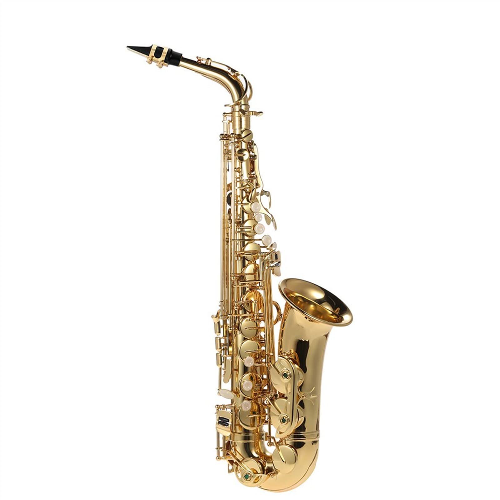 Saxophon Es-Alt-Saxophon Messing Lackiertes Gold E-Saxophon Mit Zubehör (Color : Gold Eb)