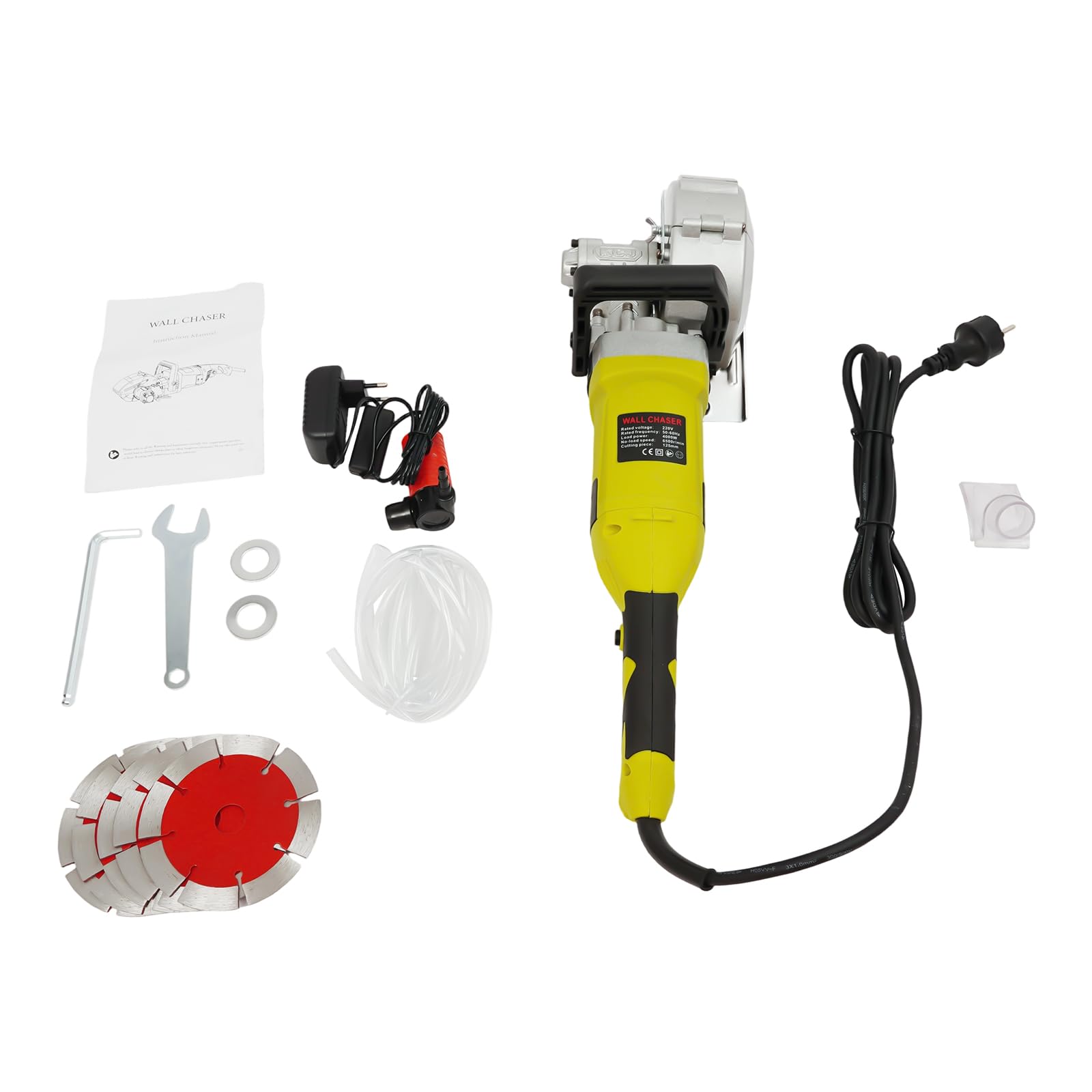 Fresatrice Elettrica Per Scanalature 4kW con Pompa Acqua 5 Lame Kit