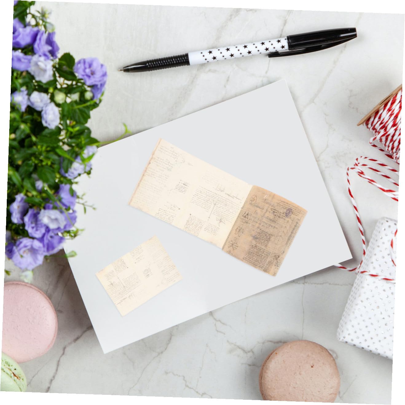 LALAFINA Ruban Adhésif Décoratif en Papier Japonerie, Style Rétro Gothique, Beige, pour Scrapbooking, Journaling et Loisirs Créatifs