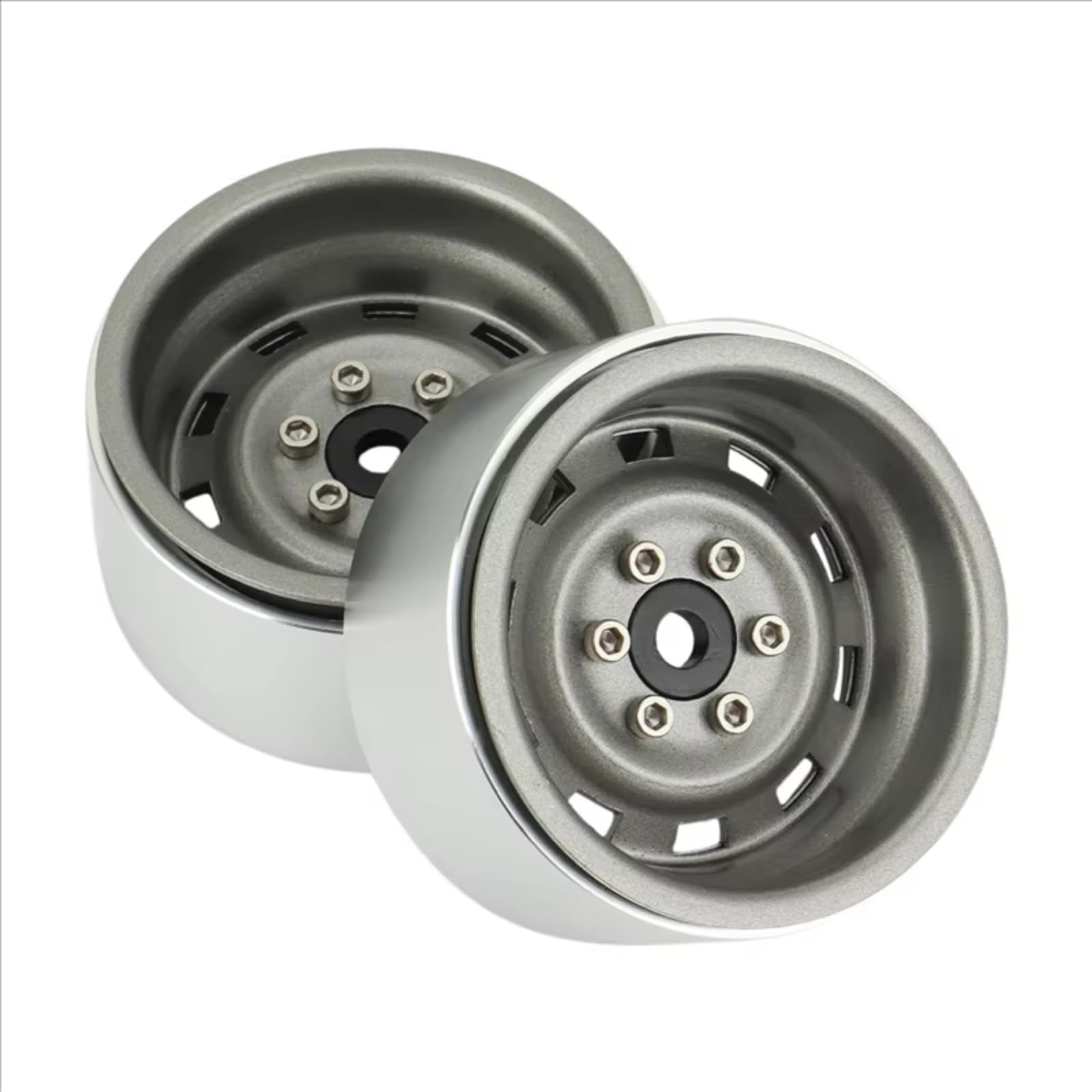 Compatibile con Axial per SCX10 per Traxxas per TRX4 D90 1/10 RC Crawler Ricambi Auto Accessori 1.9 Metallo Beadlock Mozzo Ruota Cerchio Ricambi RC