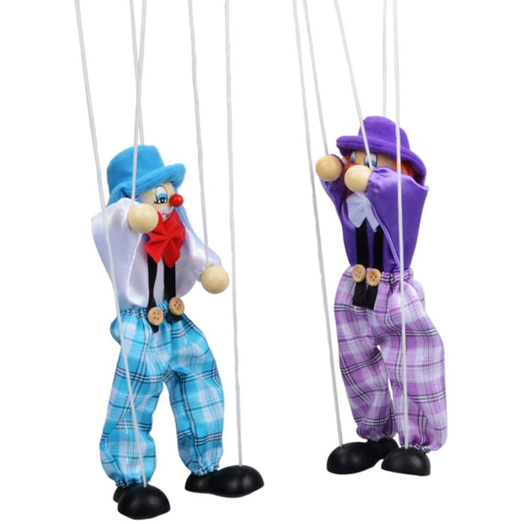Paquete de 12 Juguetes de Marionetas de Payaso, Juguetes Creativos de Marionetas de Cuerda para Niños, Juguetes Interactivos para Padres e Hijos, Niños