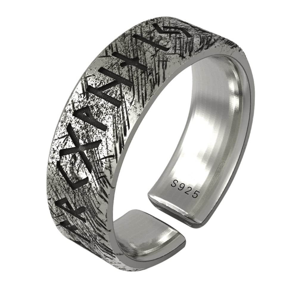 Bague rune viking fantaisie anneau de mariage celte et bijoux scandinaves de pouce - 8