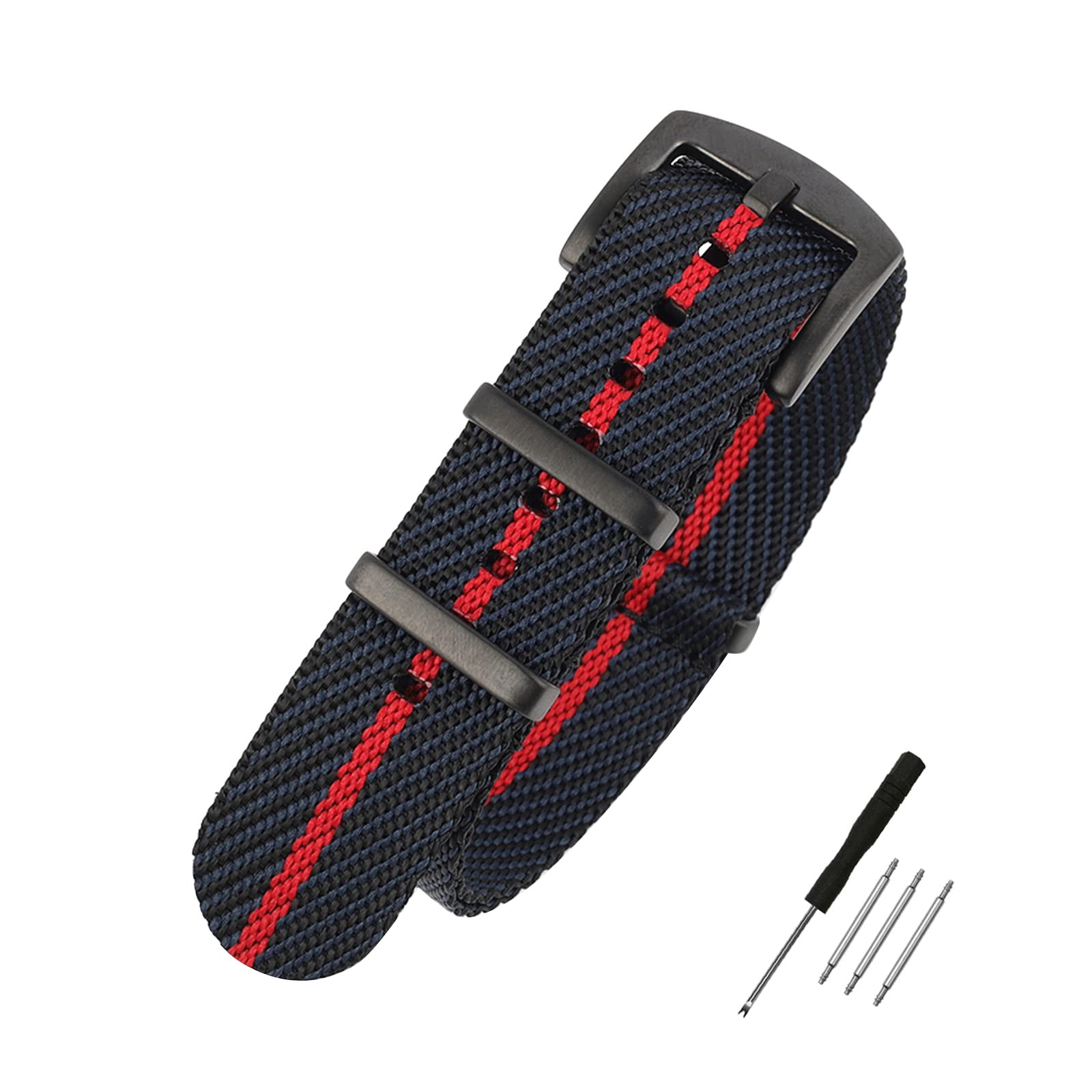 WOUKUPPremium Weave Nylon Watch Band 20mm 22mm Replacement Military Watch Straps for Men