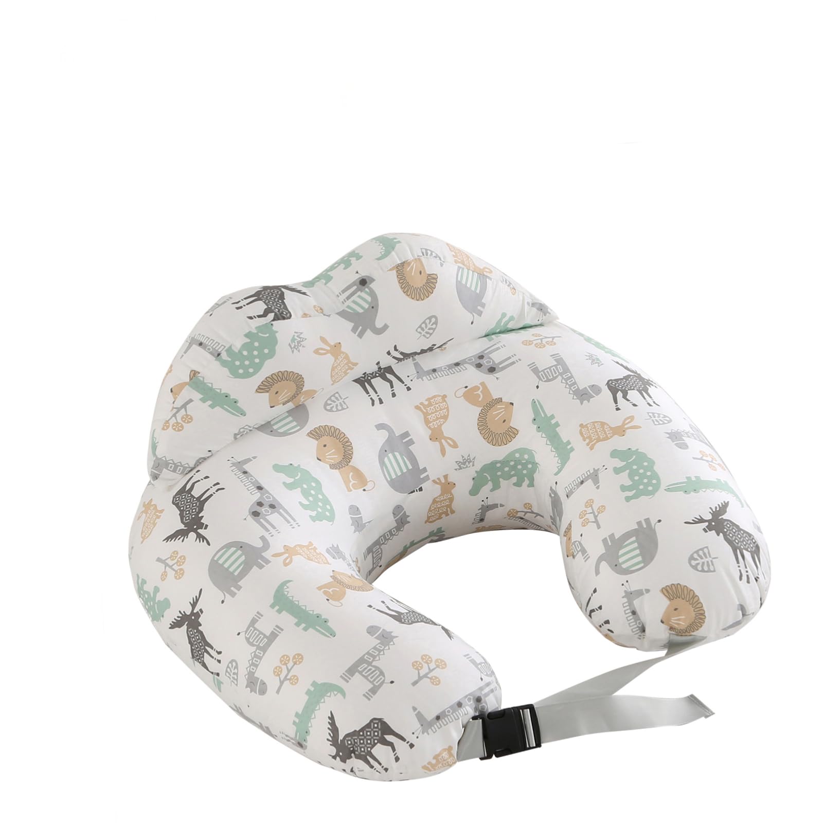 Nursing Pillow, Multifunctional Breastfeeding Pillow with Adjustable Waist Belt, Nursing Pillow with Safety Fence