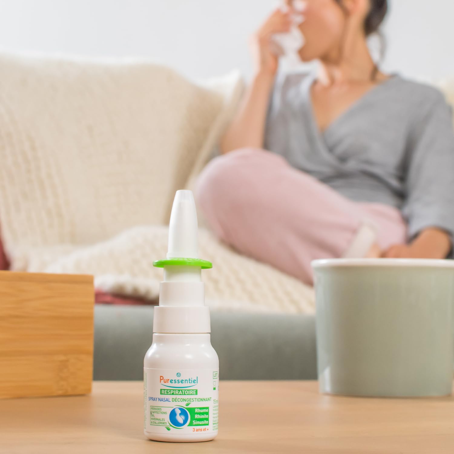 Puressentiel – Respirazione – Spray Nasale Decongestionante – Dispositivo medico – Decongestiona sin dai primi minuti - Raffreddore, rinite, sinusite – Formula 100% origine naturale - 15 ml