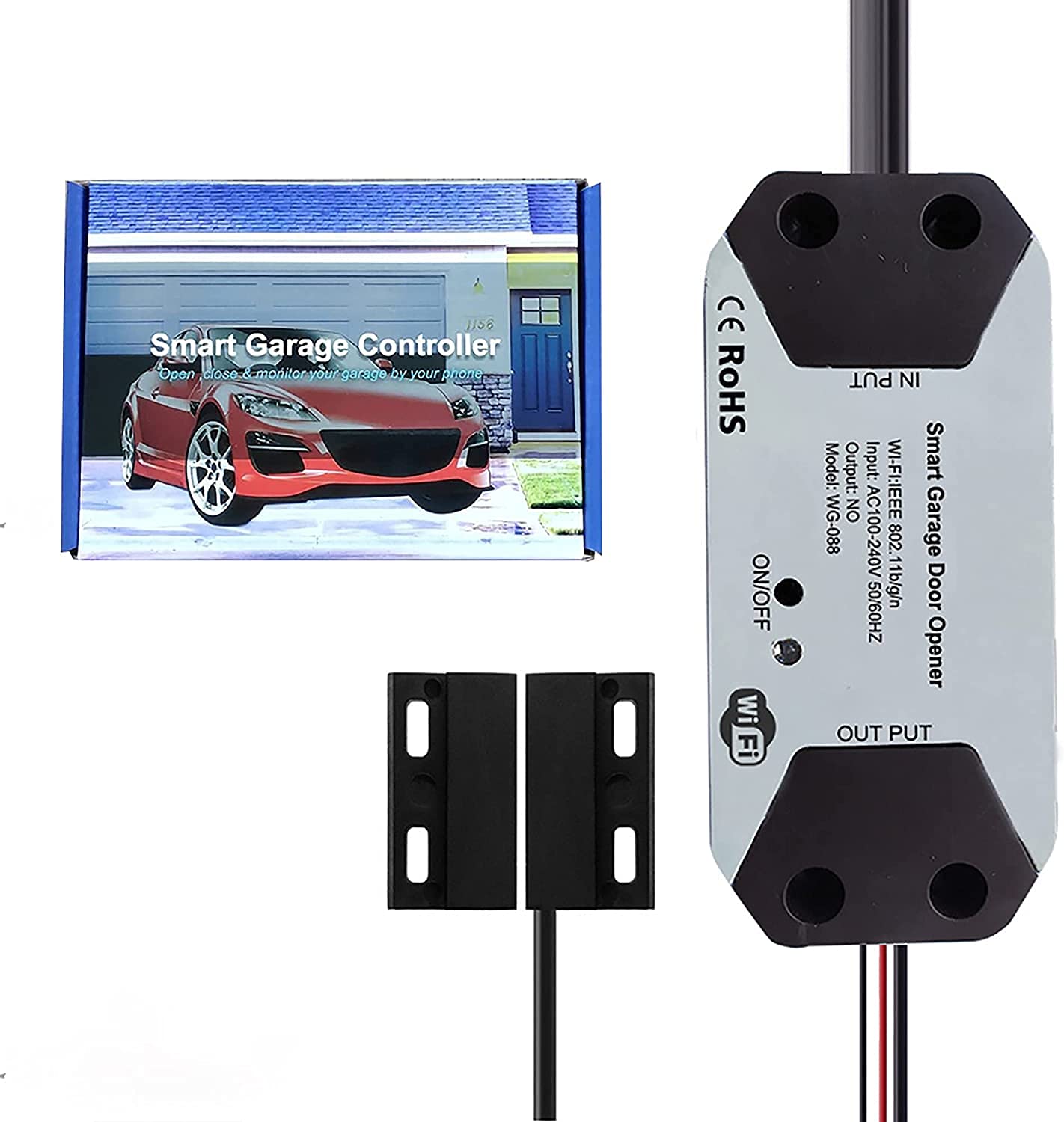 Eazyliv Smart Solutions Tuya Smartlife APP WiFi Smart Switch Compatible Garage Door Opener Compatible with Alexa and Google Home IFTTT