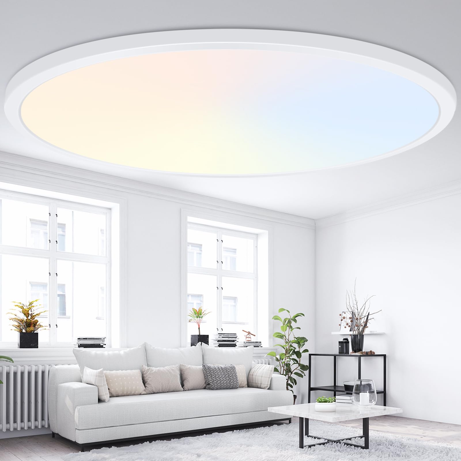 Photo 1 of Brightever 19 Inch Dimmable Large Flush Mount Ceiling Light Fixture, 4200LM