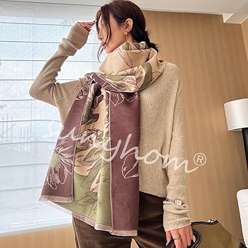 Amazon | [sunyhom] 大判ストール レディース マフラー 花柄 おしゃれ