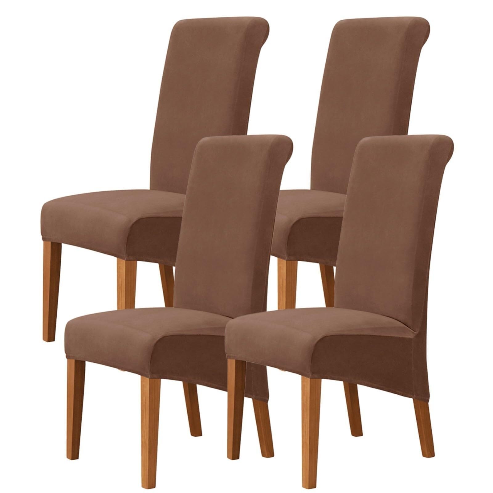 NMVAWIPT Stretch High-Back Dining Room Chair Covers, Removable Washable Furniture Protector For Restaurant Banquet(3#,4Pcs)