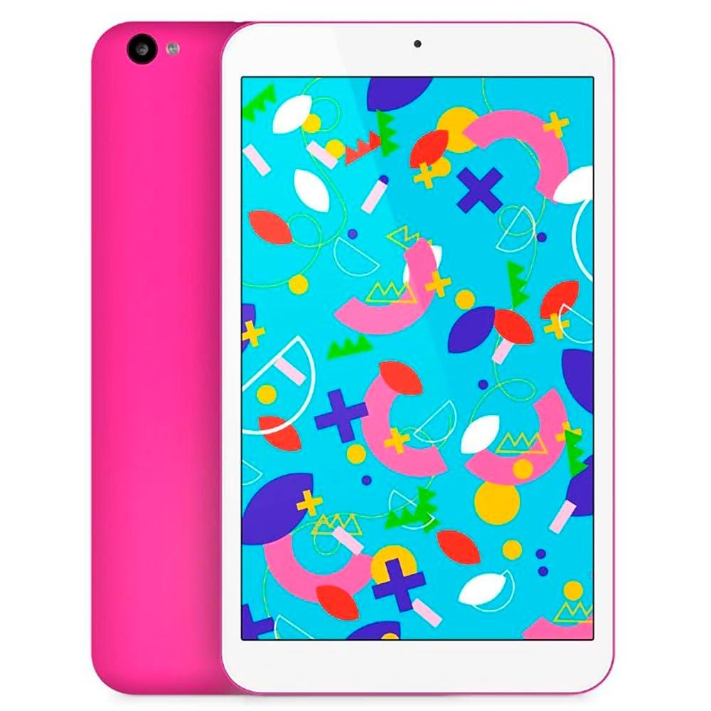 SPC Gravity 3 Mini Tablet dla dzieci z ekranem 8", Kontrola rodzicielska, 4 GB pamięci RAM, 64 GB rozszerzalnej pamięci wewnętrznej, 4.000 mAh baterii, USB-C, Android 12 - Różowy
