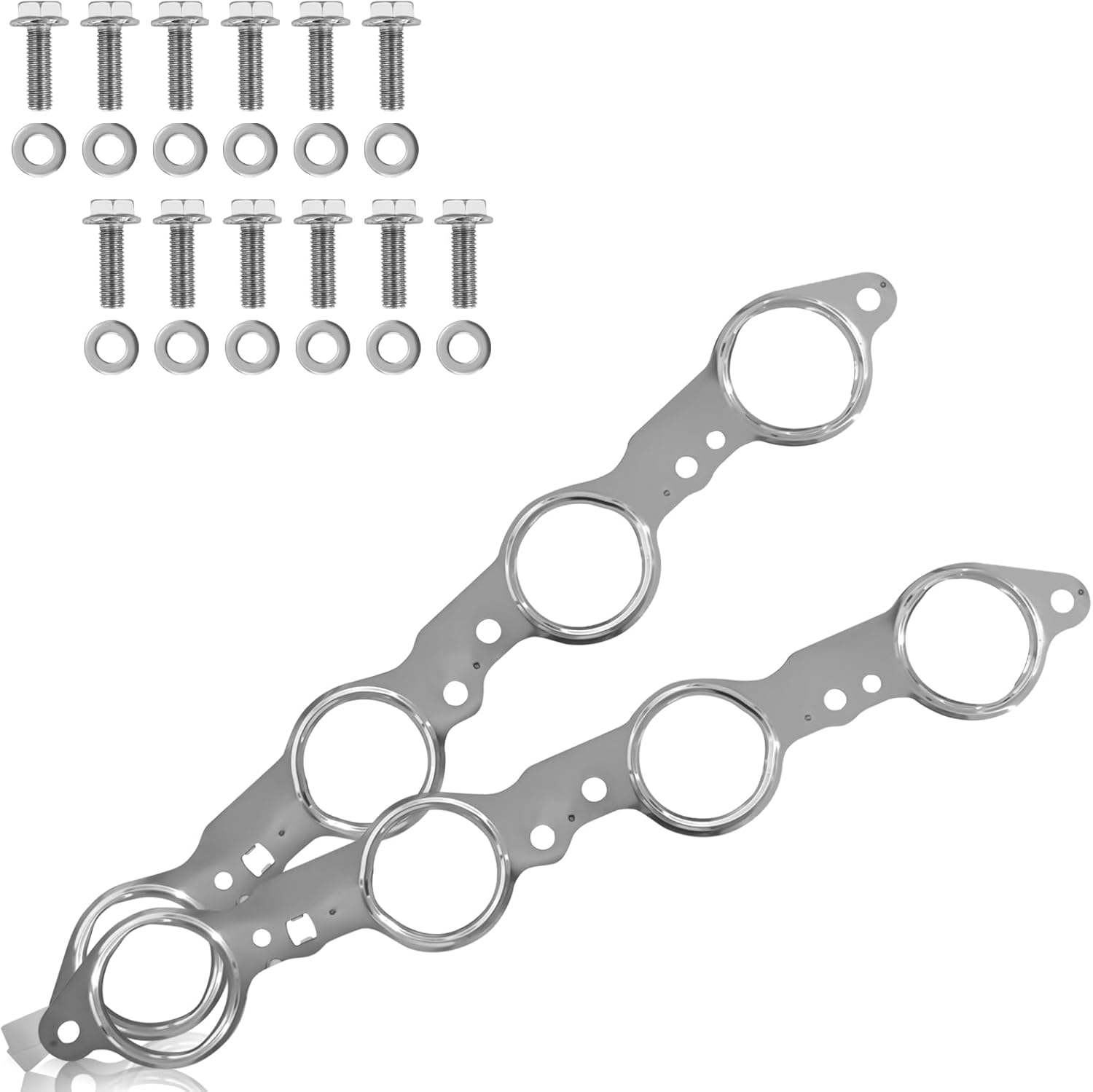 LS Exhaust Manifold Gasket Intake Manifold Header Gasket & LS Header Bolts Exhaust Headers MLS 12617944 for Chevy Silverado 1500 2500 Sierra GM LS1 LS2 LS3 LS6 LQ4 LQ9 4.8 5.3 5.7 6.0 6.2
