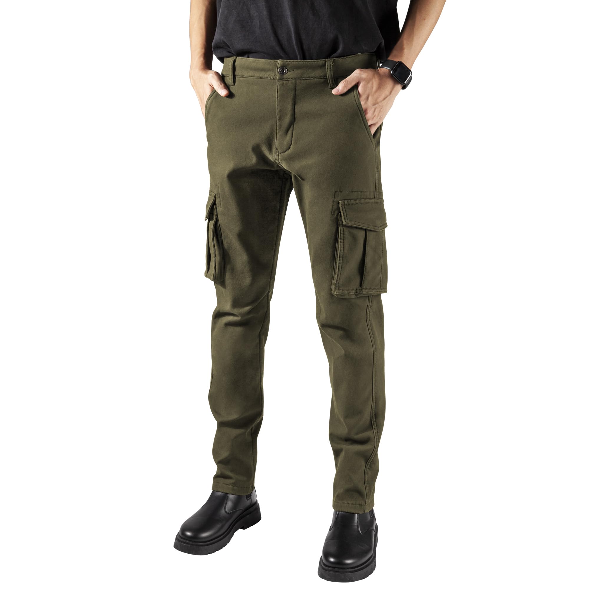 RE&X JEANS COUTURE Pantaloni Cargo Uomo Pantaloni da Lavoro Uomo Cargo Moto Invernali Impermeabili Uomo Pantaloni