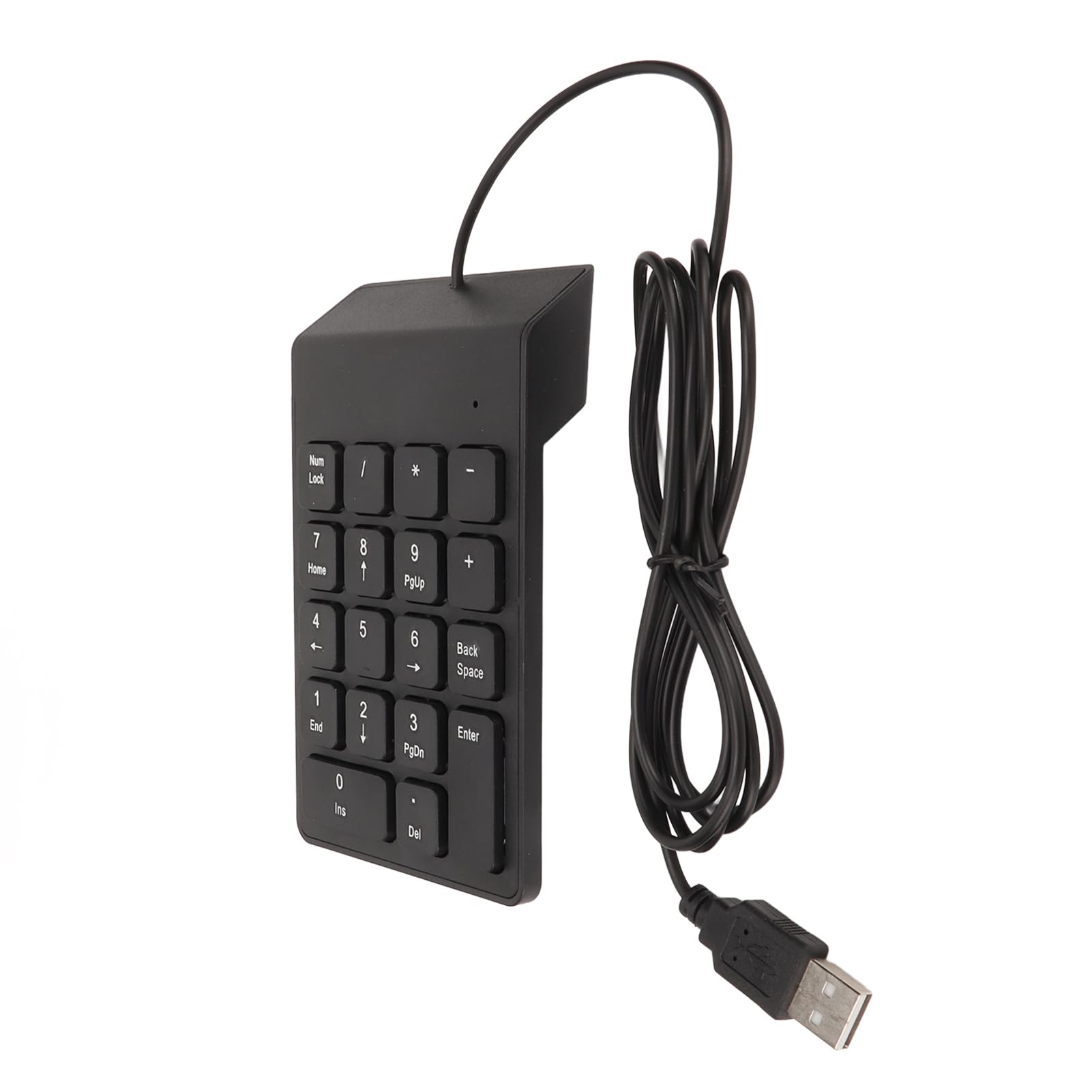Acouto Przewodowa Klawiatura Numeryczna 18 Klawiszy Ergonomiczny Interfejs USB Typu Plug and Play Ciche Pisanie Klawiatura Numeryczna do Komputera Stacjonarnego Laptop 5 Sztuk Zmniejsza Obciążenie