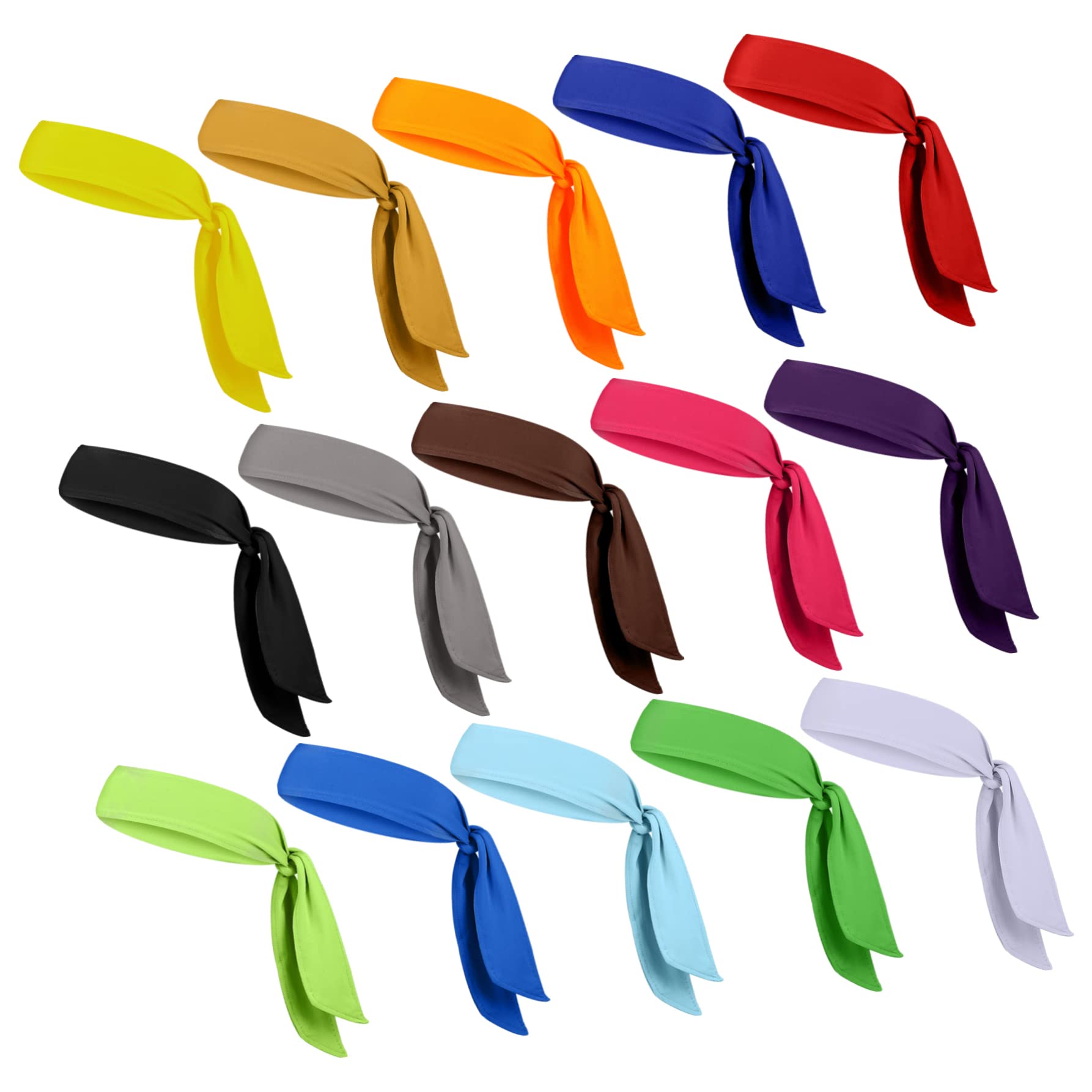 SOIMISS Haarwickelbänder 15 Stück Fitness Verstellbar Elastisch Männer Kinder Karate-Wickel Sportlich Absorbieren Kopfhaar Stirnbänder Laufen Bandanas Training Schweißband Trainingsstirnbänder Für