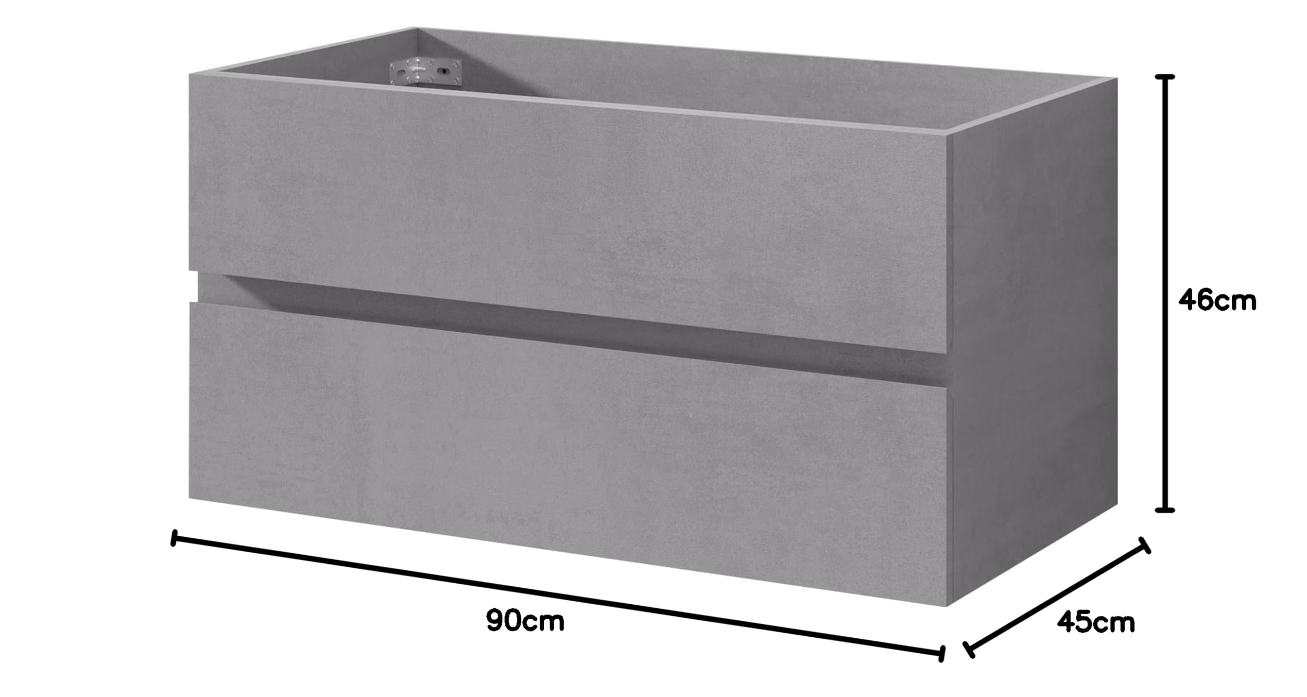 Geberit XENO 2 Wastafelonderkast 90 cm met 2 lades Geberit XENO 2 Wastafelonderkast 90 cm met 2 lades