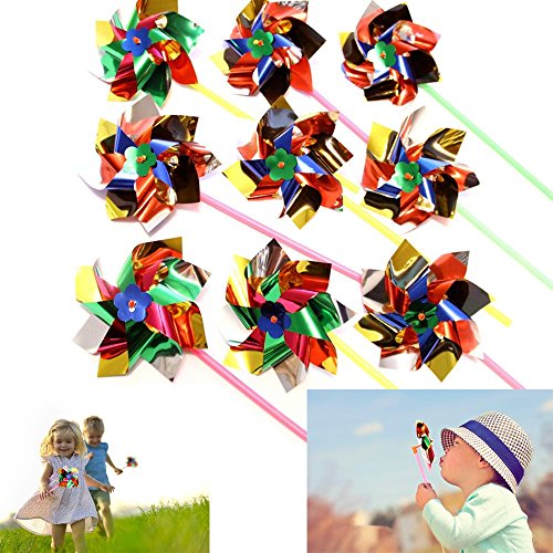 Dazzling Toys DIY Paradise Party Pinwheels - Pack of 12 - Assemble Yourself Multi Flamboyant Colors, Pinwheel Measures: 6 Dazzling Toys DIY Paradise Party Pinwheels - Pack of 12 - Assemble Yourself Multi Flamboyant Colors, Pinwheel Measures: 6