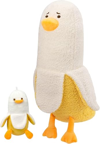Peluche de pato de plátano de 19.7 pulgadas, lindo animal de peluche, almohada de felpa de pato Kawaii para niñas y niños disponible en Yaxa El Salvador