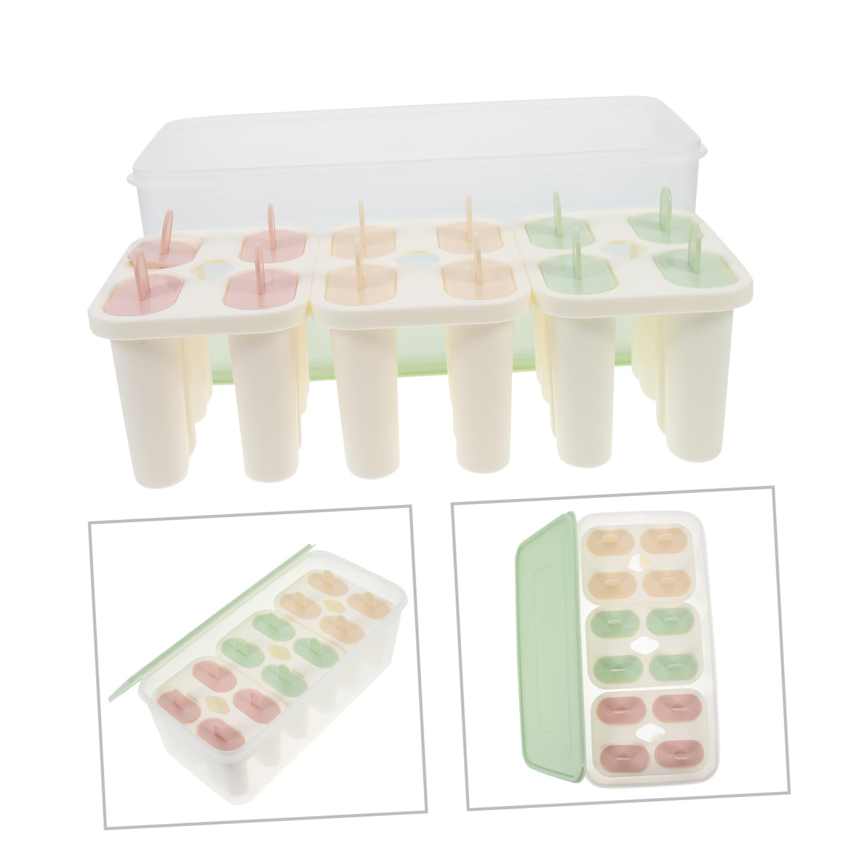 Moules à Glace DIY Couvercle, 1 Set Pp Vert 3, 3 L