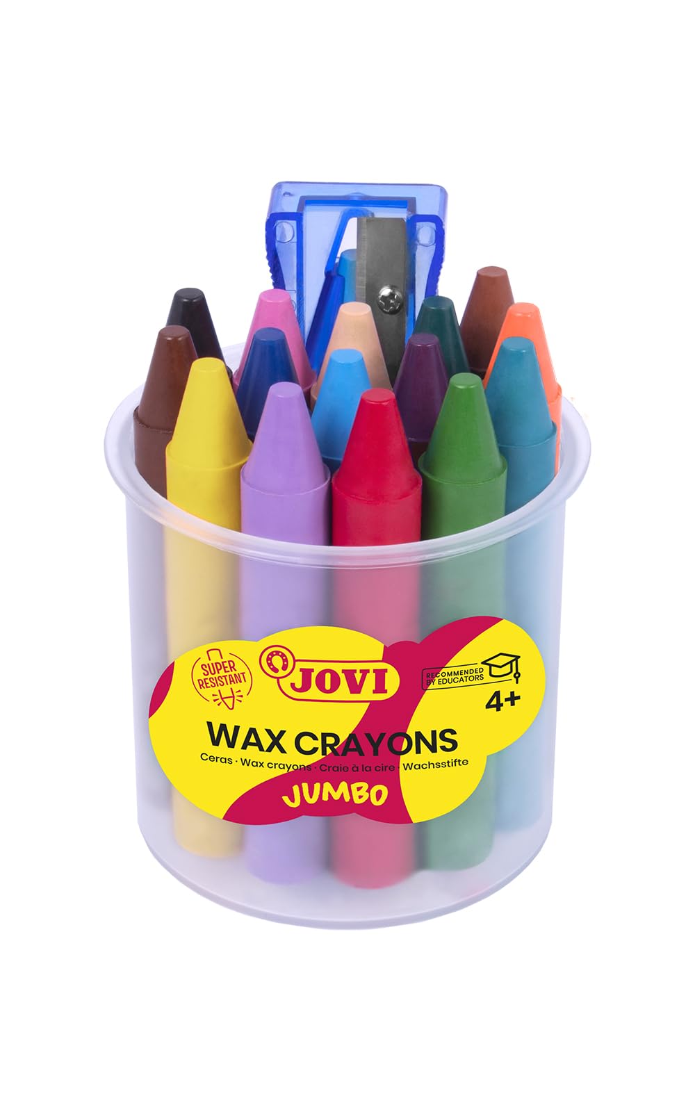 Jovi 980/16 Assorted Wax Pencils with Sharpener