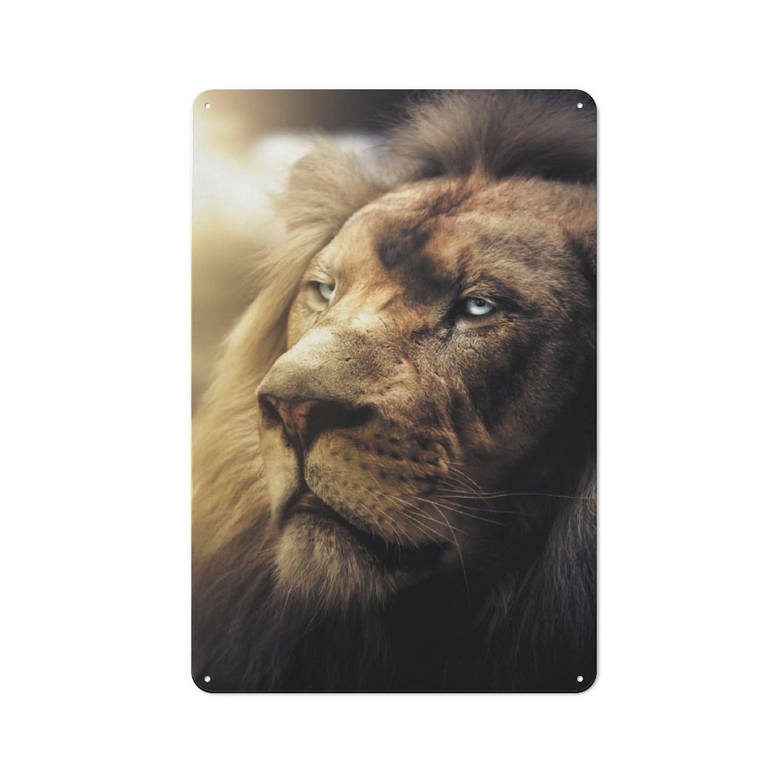 Junmoney Lion Boss Metal Wall Sign 30X20cm Featuring For Living Room Wall, For Decorating Living Rooms And Feature Walls