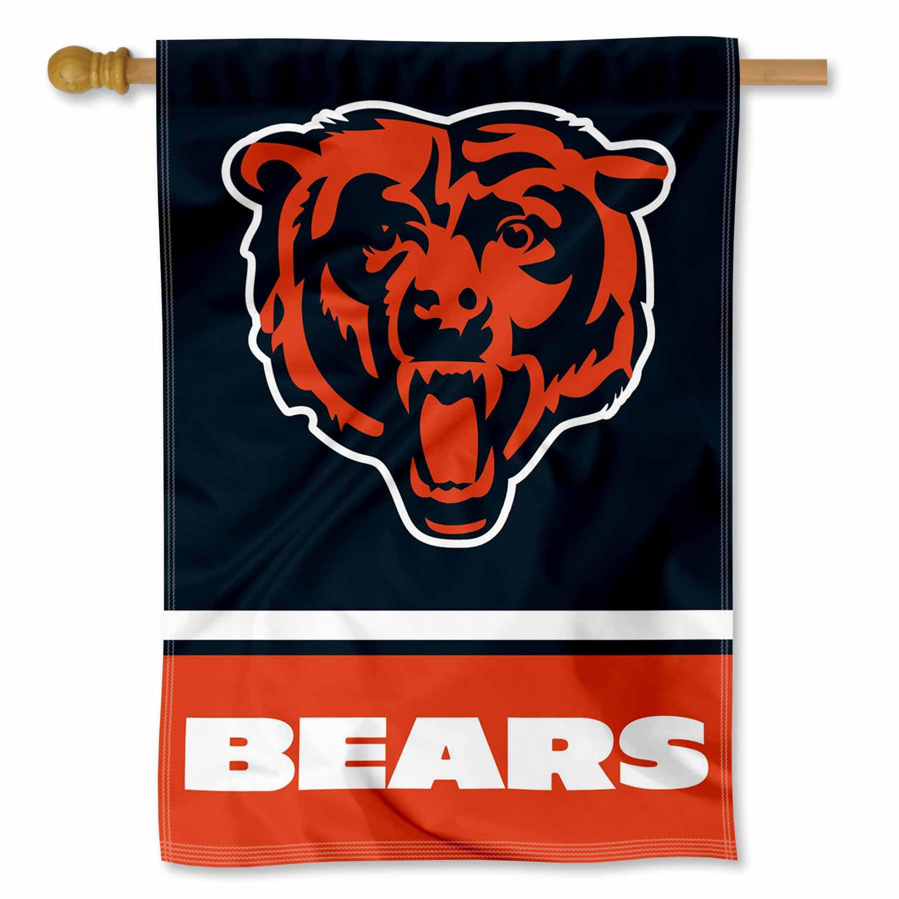 Drapeau Chicago Bears de maison double face accessoire NFL