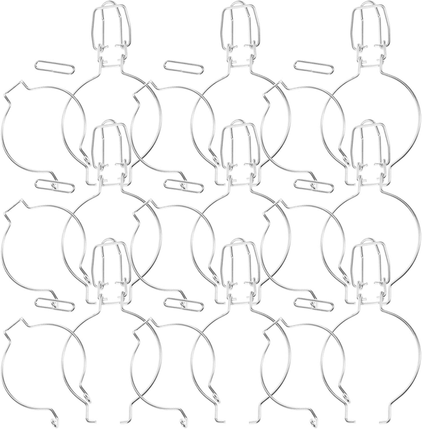 Unomor Stainless Steel Wire Lock Buckles for Sealed Glass Jars 10-Pack Metal Airtight Jar Lid Fasteners One-Button Lock Closure for Home and Commercial Storage