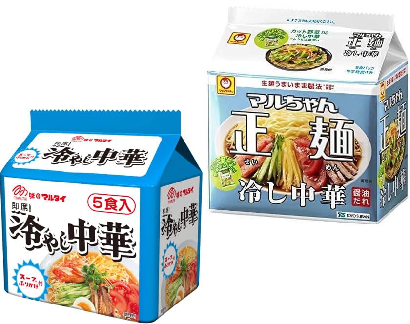 Amazon.co.jp: マルタイ即席 冷やし中華 5食パック + マルちゃん正麺