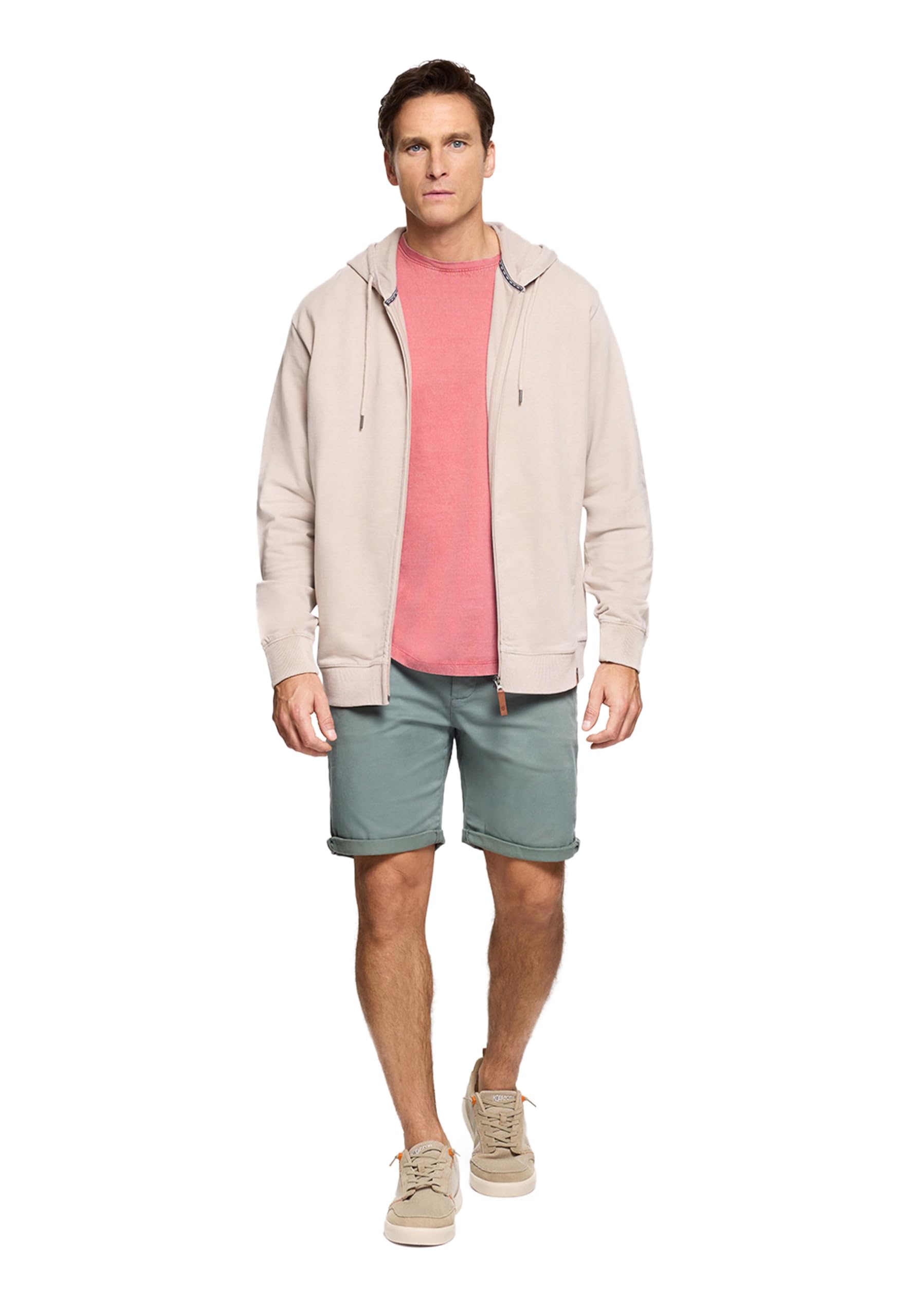 KOALA BAY | Wilbur | Sudadera Hombre Beige con Capucha | Sudadera con Cremallera Casual | Ropa Cómoda de Uso Diario | Moda Hombre