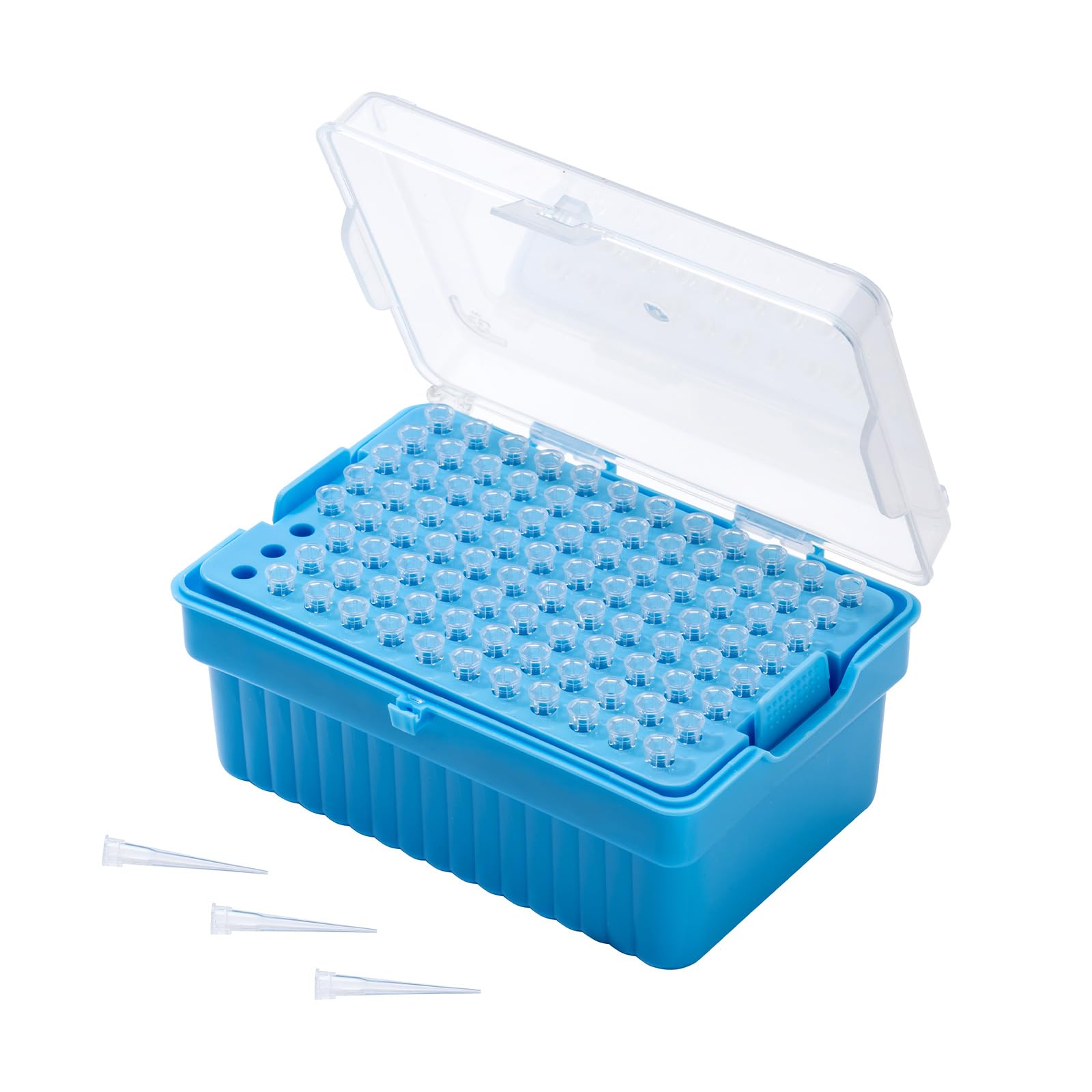 96 /Rack, 100 Rack 10μl pipettenspitzen, pipettenspitzenbox, labor pipettenspitzen, universal pipettenspitzen mit aufbewahrungsbox, sterile pipettenspitzen ohne filter für labore und chemie (10μl)