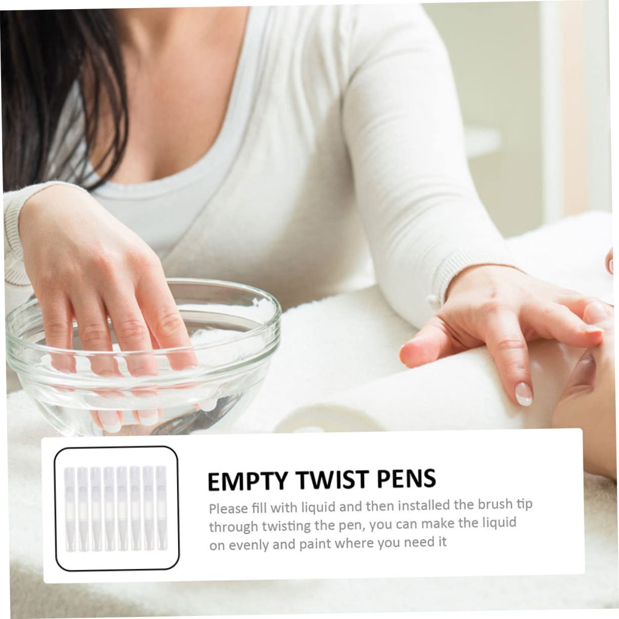minkissy Piezas Bolígrafo de esmalte de uñas tubos de aceite de nutrición de uñas de aceite para revitalizar cutículas. serum pestañas crecimiento esmalte de uñas transparente