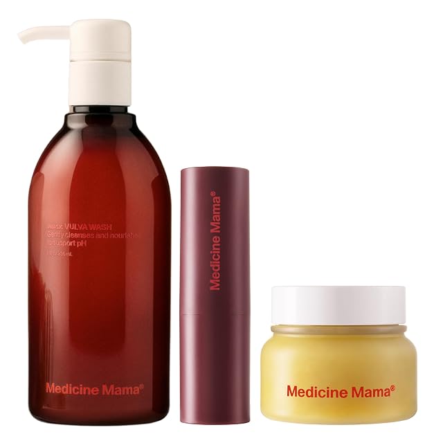 VMAGIC Menopause Must-Haves Bundle by Medicine Mama Organic Vulva Balm 2oz Travel Size Lips Stick 65oz for Intimate