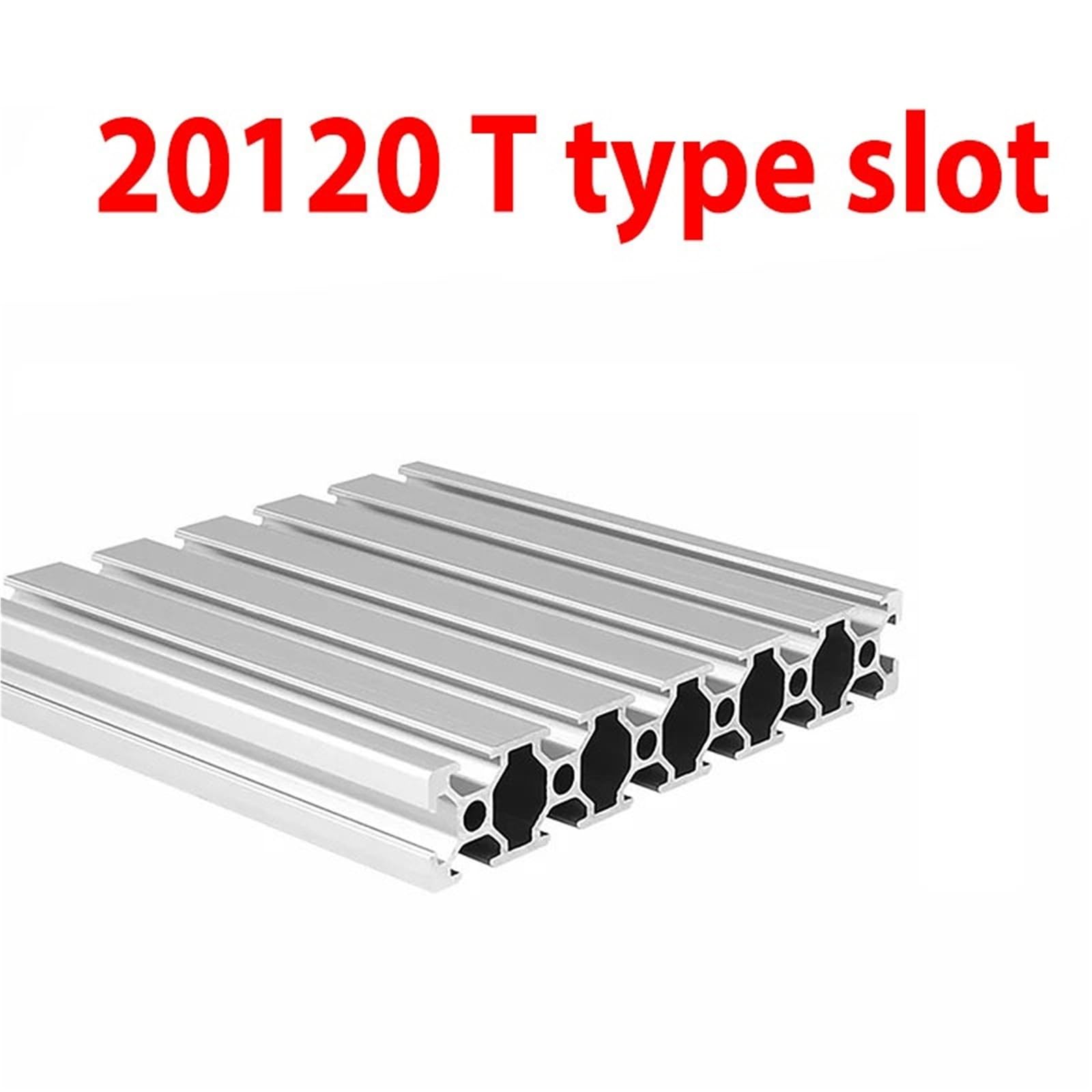 GTPBAO 20120 Profilo in alluminio anodizzato estruso con scanalatura a T, spessore della parete 1,7 mm, staffa for cartelloni pubblicitari Binario estruso(550mm long)