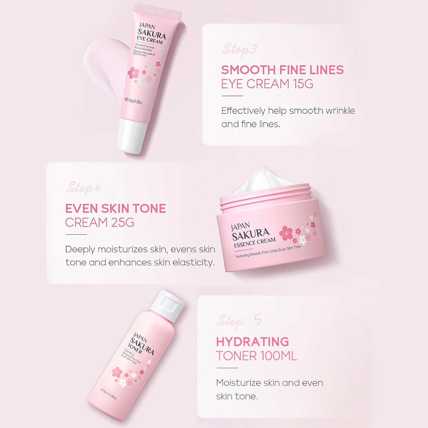 Skincare Set Skin Care for Teenage Girls,5 PCS Skin Care Sets & Kits,Glowing Beauty Skincare Kit, Teenage Skincare Set Products to Cleanse Natural Sakura Blossom Skincare 4 61zUKjJynPL. AC SL1500