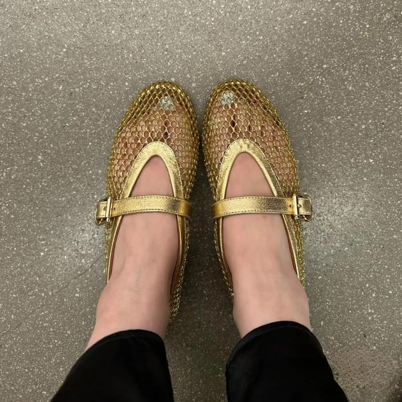 Mesh Ballet Flats Mesh Shoes Women Mesh Flats for Women Mary Jane Flats Balletcore Aesthetic Shoes2