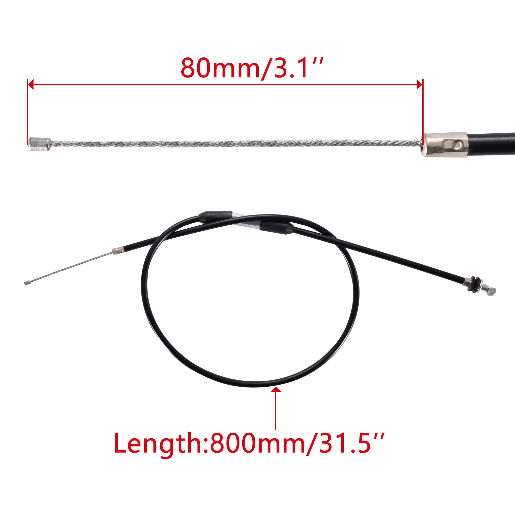WOOSTAR 800mm Cavo Acceleratore Cambio con Regolatore Sostituzione per 50cc 70cc 90cc 110cc 125cc Dirt Pit Bike Scooter ATV Quad Go Kart