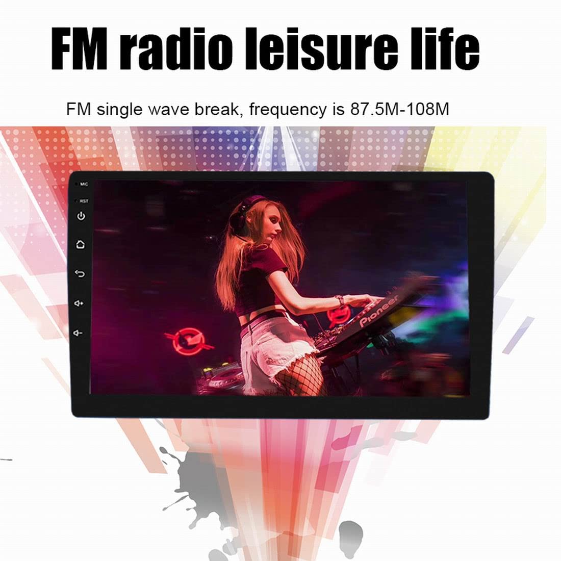 Radio samochodowe 9 Cal Double Din Android 8.1 HD ekran dotykowy w desce rozdzielczej nawigacja Bluetooth zestaw g?o?nomówi?cy obs?uga po??cze? lustrzanych Android/IOS WIFI Radio FM Dual USB