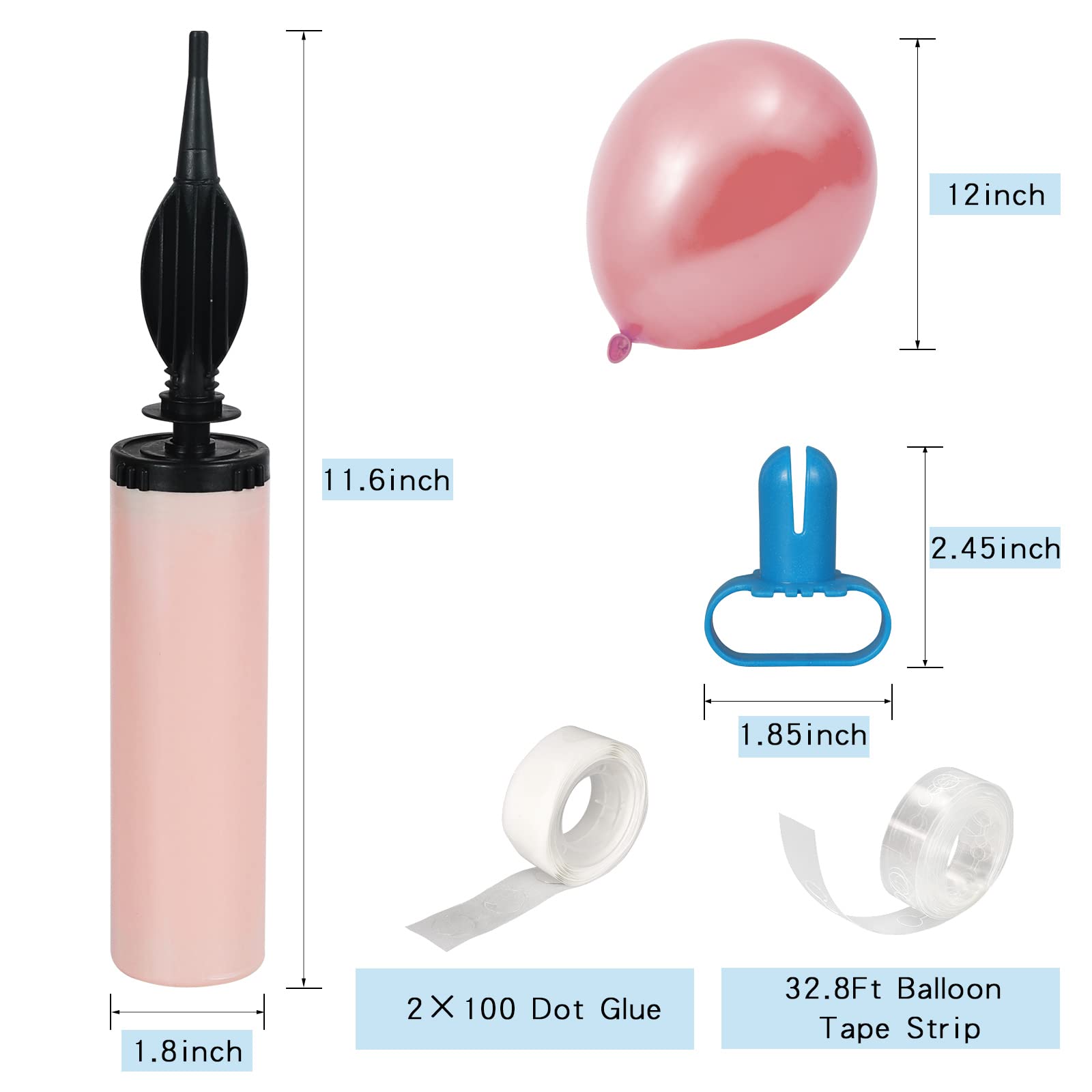 Bomba De Globo Manual De Mano – Inflador Doble Acción Portátil Para Fiestas Y Decoraciones