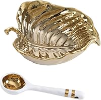Vista 20 de Pampa Bay Get Gifty Bowl and Spoon Set, Wavy Gold Design