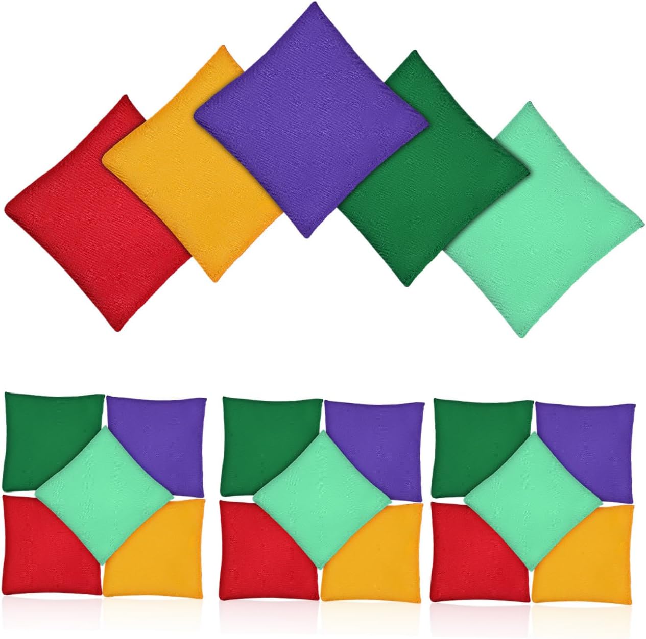 BESPORTBLE 20pcs Bean Bags Boys and Girls Tossing Games Bean Bags for Throwing Outdoor Team Building Toys Bright Colors Safe for Boys and Girls