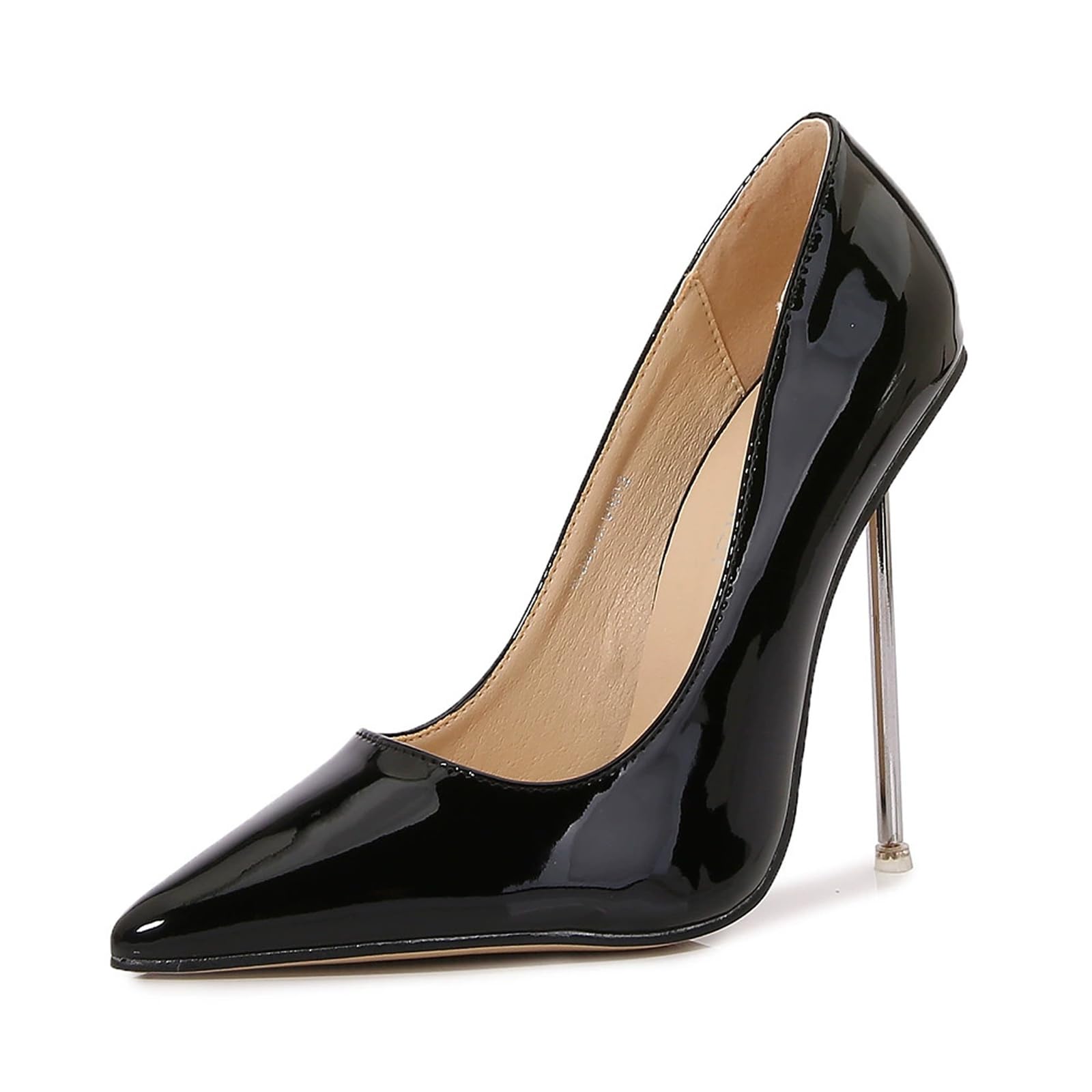 Tacchi Alti da 12 cm da Donna | Scarpe con Tacco a Punta di Grandi Dimensioni per Matrimoni, Discoteche, travestitismo, Pole Dance, spettacoli di Burlesque