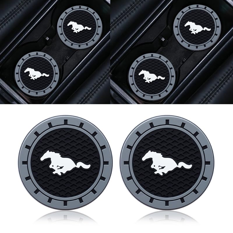 2 Pzs Portavasos de silicona negro para auto 2.75 pulg miniatura 5
