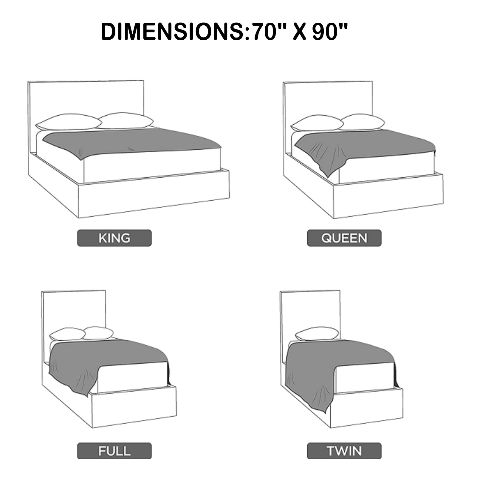 Softan, coperta impermeabile al 100% a prova di perdite, per bambini, adulti, animali domestici, cani, gatti, protezione a 3 strati, per letto, divano,Twin/Loveseat 178 x 230 cm