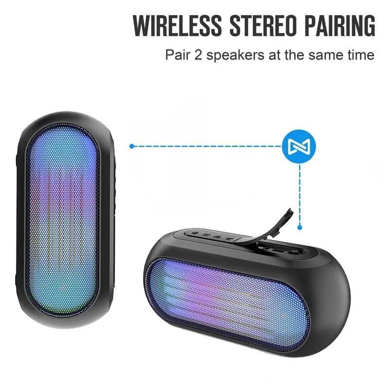 Image of TechKing Portable Bluetooth Wireless Speakers Have a 100FT Range and Deliver a Powerful 30W Loud Stereo Sound, Making Them Perfect for Enhancing Your Home Theatre Experience
