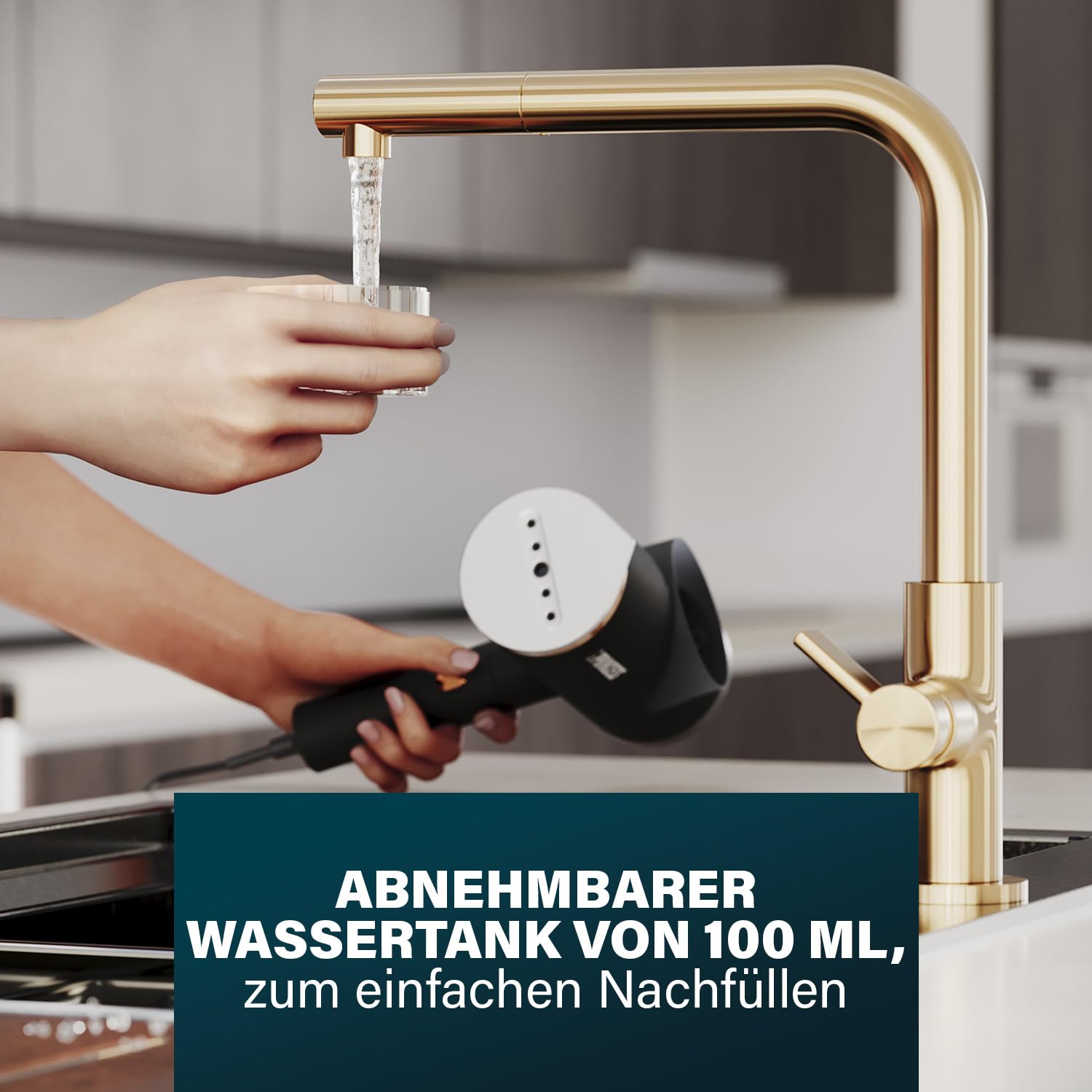 Princess faltbarer Dampfglätter für Textilien – 2-in-1 Dampfbügel mit Fusselentferner – tötet 99% aller Bakterien – in 30 Sekunden aufheizbar – leicht – 1300 W – 332890